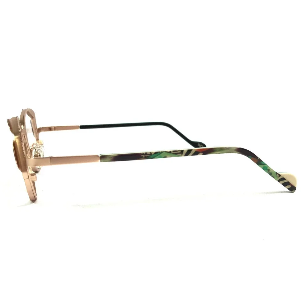 BOZ Eyeglasses Frames JANET 5000 Pink Gold Black Cat Eye 48-19-140